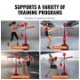 VEVOR Boxing Speed Trainer, Punching Bag with Stand, Reflex Boxing Bag for Teens & Adults, Height Adjustable Free Standing Strike Bag Set with Gloves, Workout Speed Bag for Home Gym Training, Red