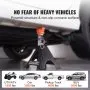 VEVOR Jack Stands, 3 Ton (2,721.6 kg) Capacity Car Jack Stands Double Locking, 27.4 - 41.4 cm Adjustable Height, for lifting SUV, Pickup Truck, Car and UTV/ATV, Red, 1 Pair