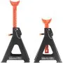 VEVOR Jack Stands, 6 Ton (5,897.5 kg) Capacity Car Jack Stands Double Locking, 36.1 - 58.4 cm Adjustable Height, for lifting SUV, Pickup Truck, Car and UTV/ATV, Red, 1 Pair