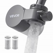 Faucet Mount Water Filters Sink Water Purifier for Kitchen Gray Horizontal