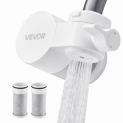 Faucet Mount Water Filters Sink Water Purifier for Kitchen White Horizontal