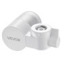 Filtro de agua VEVOR para grifo, purificador de agua horizontal para grifo de fregadero, filtro de fibra de carbono, elimina cloro y plomo con 3 filtros, compatible con la mayoría de grifos de cocina o baño, color blanco