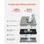 Faucet Mount Water Filters Sink Water Purifier for Kitchen White Vertical