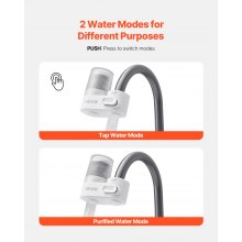 Faucet Mount Water Filters Sink Water Purifier for Kitchen White Vertical