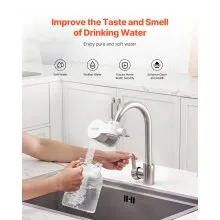 Faucet Mount Water Filter Sink Water Purifier for Kitchen Horizontal White