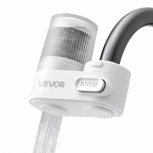 Faucet Mount Water Filter Sink Water Purifier for Kitchen Vertical White