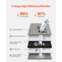 Faucet Mount Water Filter Sink Water Purifier for Kitchen Vertical White