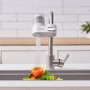 Filtro de agua VEVOR para grifo, purificador de agua vertical para grifo de fregadero, filtros de fibra de carbono, elimina el cloro y el plomo con 1 filtro, compatible con la mayoría de grifos de cocina o baño, color blanco