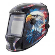 VEVOR Welding Helmet Auto Darkening, 3.94" x 3.15" True Color Welding Hood, 1/1/1/1 Solar-Powered Welder Mask 4 Arc Sensors, Wide Shade 4/5-9/9-13 for TIG MIG ARC Weld Grinding Cutting - METIS Series