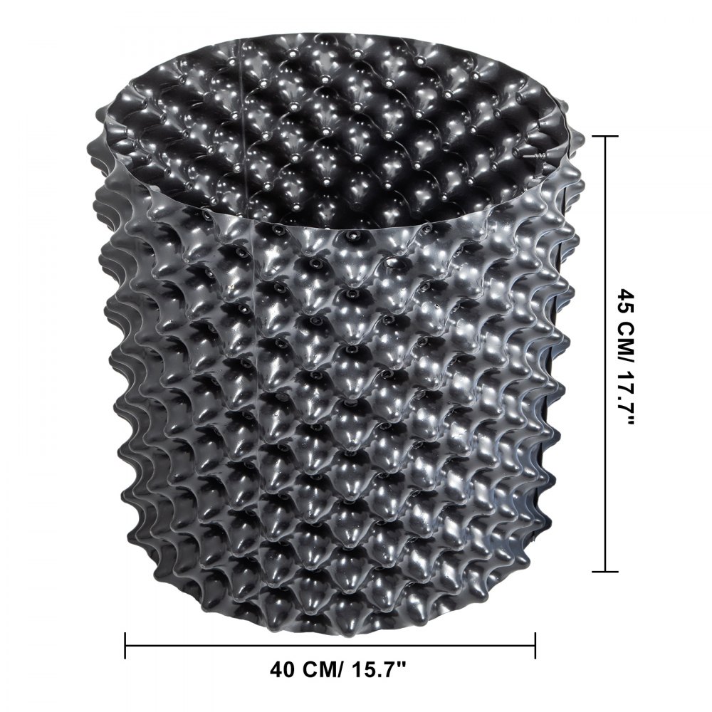 VEVOR 10 PCS Air Root Pruning Pots, 14 Gallon Garden Propagation Pot, Black Equivalent Pot, Recycled Air-Pruning Container, Air Root Pots Plant Root Trainer, with Base, Screws, Non-Woven Fabric Pot