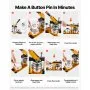 VEVOR Button Maker Machine, 75 mm (3 inch) Badge Punch Press Kit, Children DIY Gifts Pin Maker, Button Making Supplies with 500pcs Button Parts & Circle Cutter & Magic Book