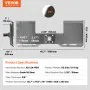 VEVOR Skid Steer Attachment Plate, 3/8" Skid Steer Mount Plate with 2.28" Hitch Receiver, 7000lbs Quick Attachment Loader Plates, Compatible with Deere, Kubota, Bobcat, Mahindra Skids Steers, Tractor