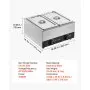 VEVOR 2-Temp Knob Chocolate Melting Machine, 2 Tanks 17.6 Lbs Choc Melter, 1600W Power, Independent Temp Control, Water Bath Heat System, Stainless Steel, 86℉ - 185℉, Cheese Warmer, Commercial & Home