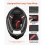 VEVOR Full Face Motorcycle Helmets, Adult Motocross Dirt Bike Helmet with Clear Visor, Lightweight Comfortable Motorcycle Street Bike Helmet for Men and Women - DOT & ECE Approved (XL Size)