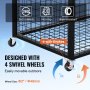 VEVOR Rolling Sports Ball Storage Cart, Lockable Basketball Cage with Double Lids, Sport Equipment Holder Organizer for Indoor Outdoor, Steel Storage Rack for Garages, Playgroup, Gym and Schools