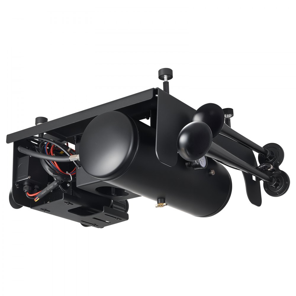 VEVOR 4-Trumpet Air Horn Kit with 150PSI 2.64 Gal Air Compressor Tank, 150dB Super Loud Train Air Horn, Strong Penetration, Pressure Gauge, Leak-Proof, Heavy-Duty, Fits 12V Truck SUV Off-Road Vehicles