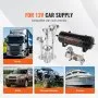 VEVOR Train Horns Kit, 4 Trumpet Air Horn Kit, 150dB Train Horns for Pickup Trucks, 12V 160 psi Air Compressor 2.6 Gal/10 L Tank with Gauge for Any 12V Vehicle Car Truck Train Van Boat