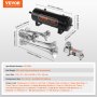 VEVOR Train Horns Kit, 4 Trumpet Air Horn Kit, 150dB Train Horns for Pickup Trucks, 12V 160 psi Air Compressor 2.6 Gal/10 L Tank with Gauge for Any 12V Vehicle Car Truck Train Van Boat