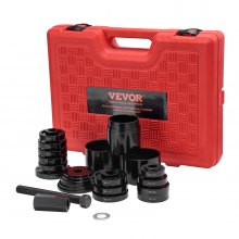 Kit de prensa de rolamento de roda VEVOR, para remoção e instalação de rolamento de tração dianteira, conjunto de ferramentas extrator de rolamento de roda de 24 unidades com parafusos deslizantes, buchas universais, mangas, estojo de armazenamento