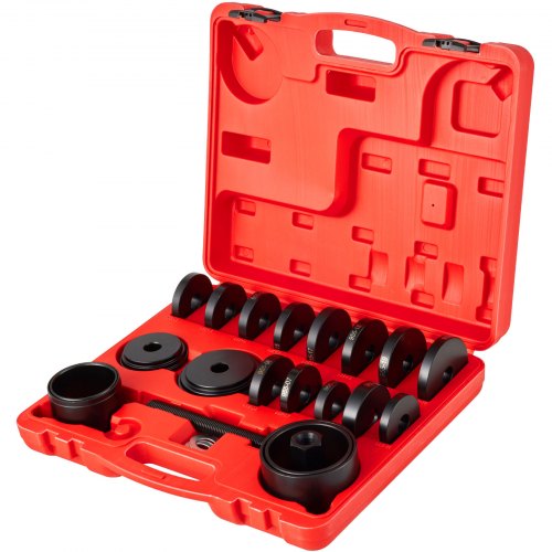 VEVOR FWD Front Wheel Drive Bearing Adapters Puller, 23 PCS, 45# Steel Press Replacement Installer Removal Tools Kit, Wheel Bearing Puller Tool Works on Most FWD Cars & Light Trucks 