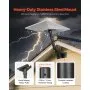 VEVOR Starlink Gen 3 Mount, Adjustable Angle Wall Mounting Standard Gen 3 Pipe Kit, Heavy-Duty Steel Long Starlink Pole Adapter, Compatible with Gen3 and V3, Easy to Assembly, Black