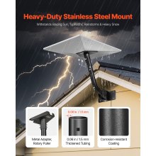 VEVOR Starlink Gen 3 Mount Adjustable Wall Mounting Standard Gen 3 Pipe Kit