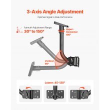 VEVOR Starlink Gen 3 Mount Adjustable Wall Mounting Standard Gen 3 Pipe Kit