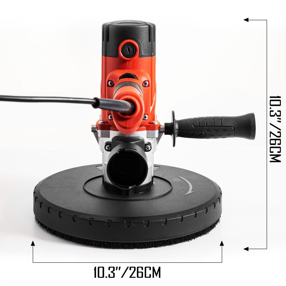 VEVOR Drywall Sander 1200W, Automatic Vacuum System Electric Drywall Sander,Variable Speed 1200-2500RPM, with a Carry Vacuum Bag,6 pcs Sanding Discs,Dust Collection System