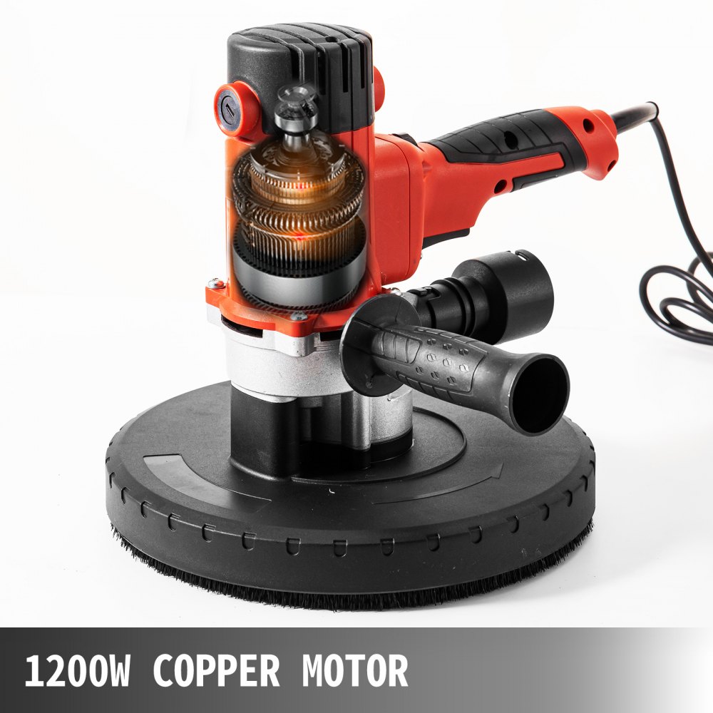 VEVOR 1200W Drywall Sander 6-Speed Control Automatic Vacuum System Gyprock Wall