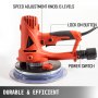 VEVOR Drywall Sander 710W, Electric Drywall Sander with Automatic Vacuum System and LED Light,Variable Speed 1200-2500RPM,Handheld Drywall Sander with a Carry Vacuum Bag and 6 pcs Sanding Discs