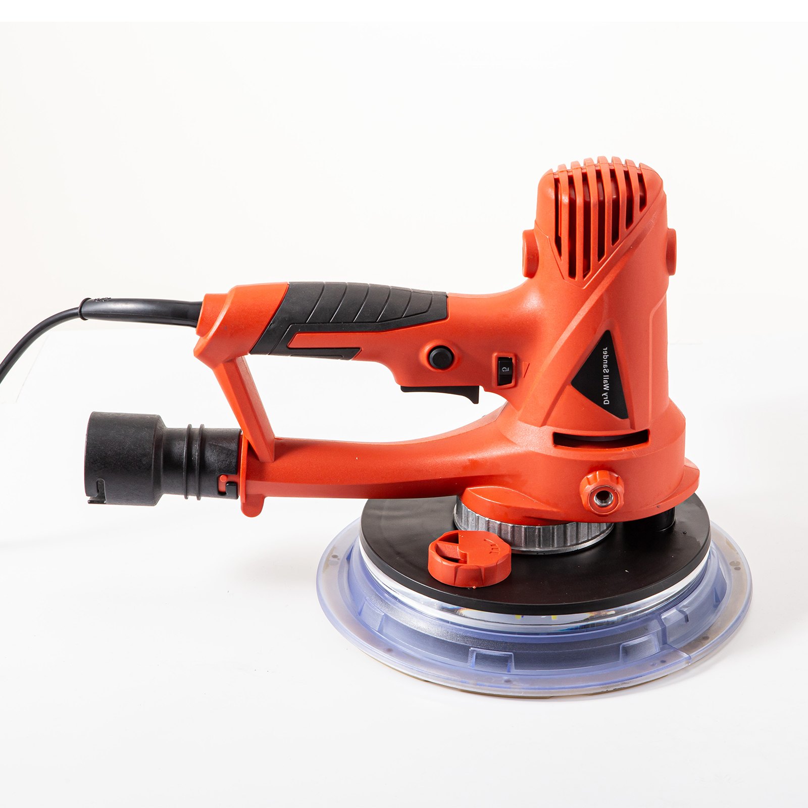 VEVOR Lijadora para paneles de yeso de 710 W, lijadora eléctrica para paneles de yeso con sistema de vacío automático y luz LED, velocidad variable 1200-2500 RPM, lijadora de mano para paneles de yeso con bolsa de vacío de transporte y 6 discos de lijado