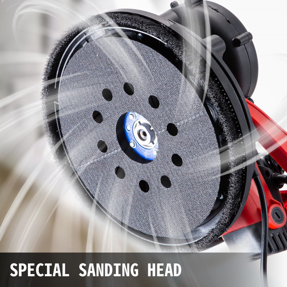 Electric Drywall Sander 750W 225mm 8.86" w/ LED Strip Light Extendable Sander