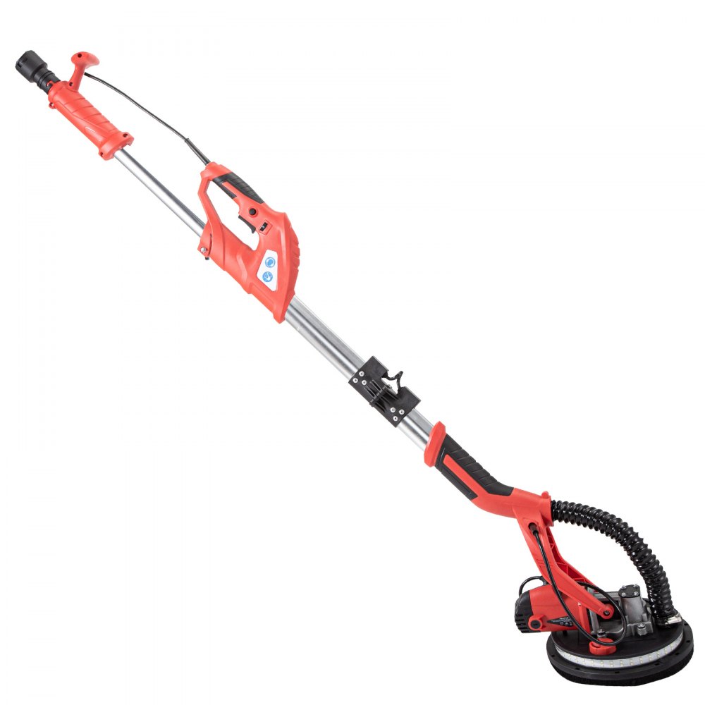 VEVOR Electric Drywall Sander 850W with LED Strip Light, Foldable Sheetrock Sander with Extendable Handle Variable Speed 800-1750RPM,Drywall Sander with 6 Sand Pads