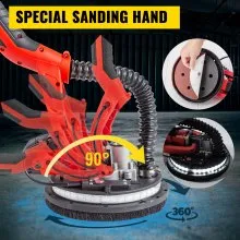 Vevor Drywall Sander Electric Drywall Sander 750W Foldable Wall Sander LED Strip Light