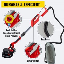 Vevor Drywall Sander Electric Drywall Sander 750W Foldable with Strip Light Vacuum Bag