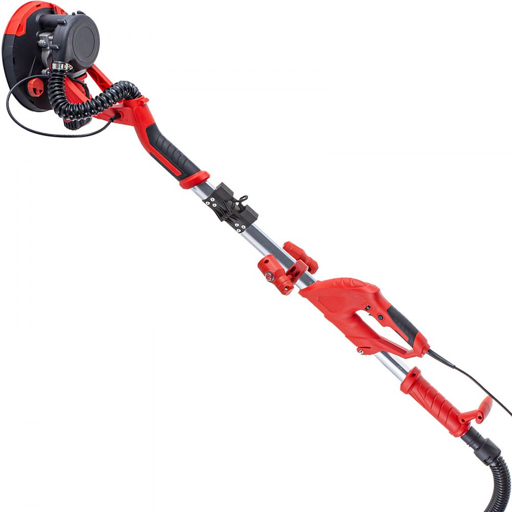 VEVOR Electric Drywall Sander 750W Drywall Sander Foldable Sheetrock Sander with Telescope Handle Electric Sander Variable Speed 800-1750RPM Wall Sander with LED Lights and Vacuum Bag, 6 Sand Pads