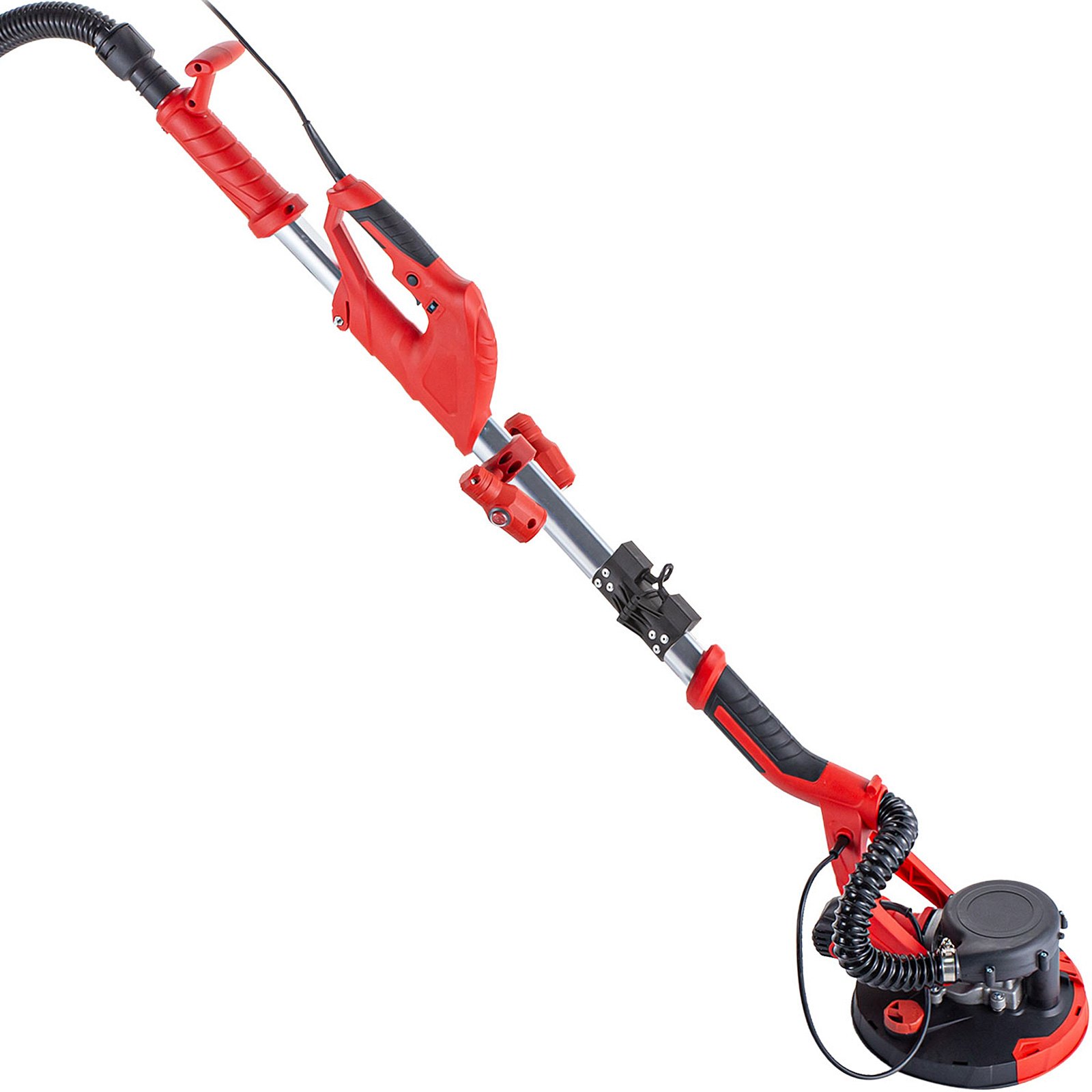 VEVOR Electric Drywall Sander 750W Drywall Sander Foldable Sheetrock Sander with Telescope Handle Electric Sander Variable Speed 800-1750RPM Wall Sander with LED spotlights on the handle and Vacuum Bag, 6 Sand Pads