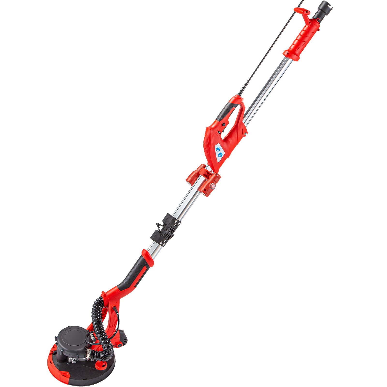 VEVOR Electric Drywall Sander 750W Drywall Sander Foldable Sheetrock Sander with Telescope Handle Electric Sander Variable Speed 800-1750RPM Wall Sander with LED spotlights on the handle and Vacuum Bag, 6 Sand Pads