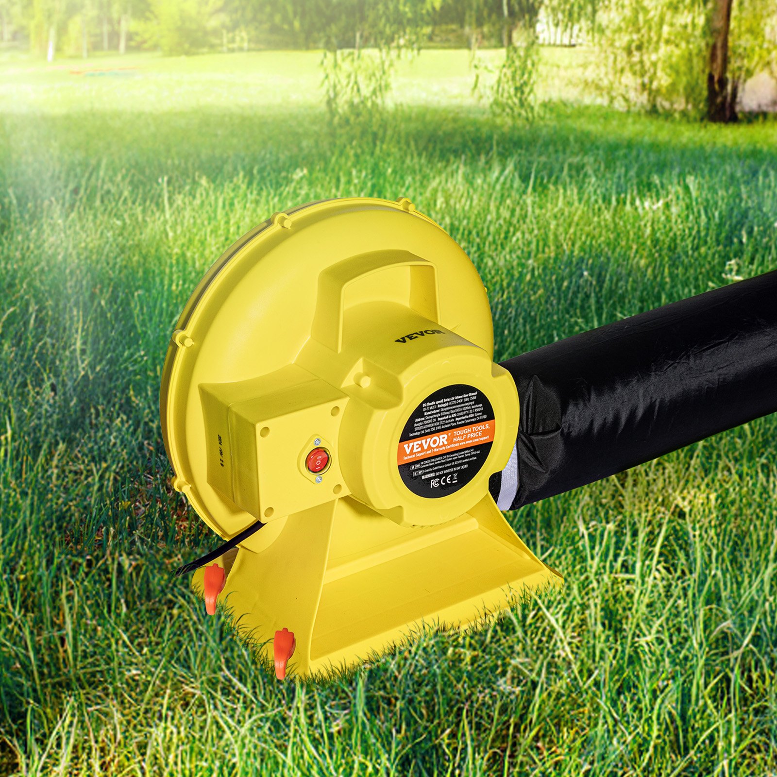 VEVOR Inflatable Blower, 590W&690W, 1.0 HP Bounce House Blower, Pump Commercial Air Blower for Inflatables, 2750RPM Bouncy Castle Electric Air Blower Fan Perfect for Bounce House, Waterslides, Yellow
