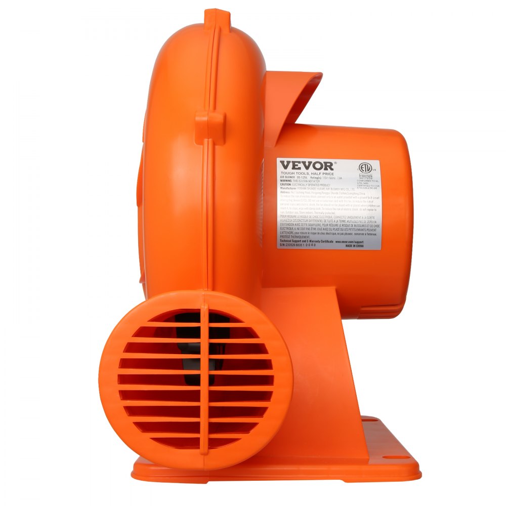VEVOR Inflatable Blower, 950W, 1 & 1.2 HP Bounce House Blower, Pump Commercial Air Blower for Inflatables, 3300 RPM Bouncy Castle Electric Fan Perfect for Bounce House, Waterslides, ETL Listed