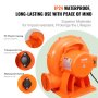 VEVOR Inflatable Blower, 950W, 1 & 1.2 HP Bounce House Blower, Pump Commercial Air Blower for Inflatables, 3300 RPM Bouncy Castle Electric Fan Perfect for Bounce House, Waterslides, ETL Listed