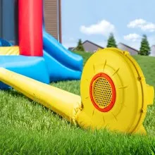 VEVOR Air Blower, 450W 0.6HP Inflatable Blower, Portable and Powerful Bounce House Blower, 1750Pa Commercial Air Blower Pump Fan, Used for Inflatable Bouncy Castle and Jump Slides, Yellow