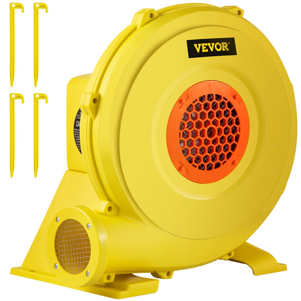 Soplador de aire VEVOR, soplador inflable de 950 W 1,25 HP, soplador de  casa de rebote portátil y potente, ventilador de bomba de soplador de aire