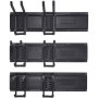 VEVOR Garage Tool Organizer, 362.9 kg Max Load Capacity, Wall Mount Yard Garden Storage Rack Organization Heavy Duty with 6 Adjustable Hooks and 3 Rails, for Garden Tools, Shovels, Trimmers, and Hoses