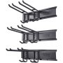 VEVOR Garage Tool Organizer, 362.9 kg Max Load Capacity, Wall Mount Yard Garden Storage Rack Organization Heavy Duty with 6 Adjustable Hooks and 3 Rails, for Garden Tools, Shovels, Trimmers, and Hoses