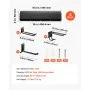 VEVOR Garage Tool Organizer 1676.4 mm 363 kg Wall Mount Garden Tool Rack, Heavy Duty Garage Hanging Storage Rack Organization with 4 Rails and 10 Adjustable Hooks, for Yard Tools, Shovel, Rake, Shed