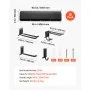 VEVOR Garage Tool Organizer 2514.6 mm 544 kg Wall Mount Garden Tool Rack, Heavy Duty Garage Hanging Storage Rack Organization with 6 Rails and 16 Adjustable Hooks, for Yard Tools, Shovel, Rake, Shed