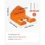 VEVOR Garage Organizer Trimmer Rack 150 mm 2 Pack 82 kg Total Capacity, Wall Mount Garden Power Tool Hanger Weed Whackers Holder for Grass/Hedge Trimmer, Leaf Blower, Chainsaw, Garden Tools, Orange