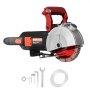 VEVOR 5800W Wall Chaser 38mm/1.5" Cutting Width,Wall Groove Cutting Machine 52mm/2" Cutting Depth,Wall Slotting Machine With 5 Saw Blades 6.3" Diameter 5000r/Min,One-time Forming Dustless