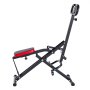 VEVOR Squat Machine, Deep Squat Rowing Machine for Home, Easy Setup & Foldable Exercise Equipment, Glute Trainer Machine with 2 High-Strength Resistance Bands, Glutes & Leg Home Workout Machine, Black